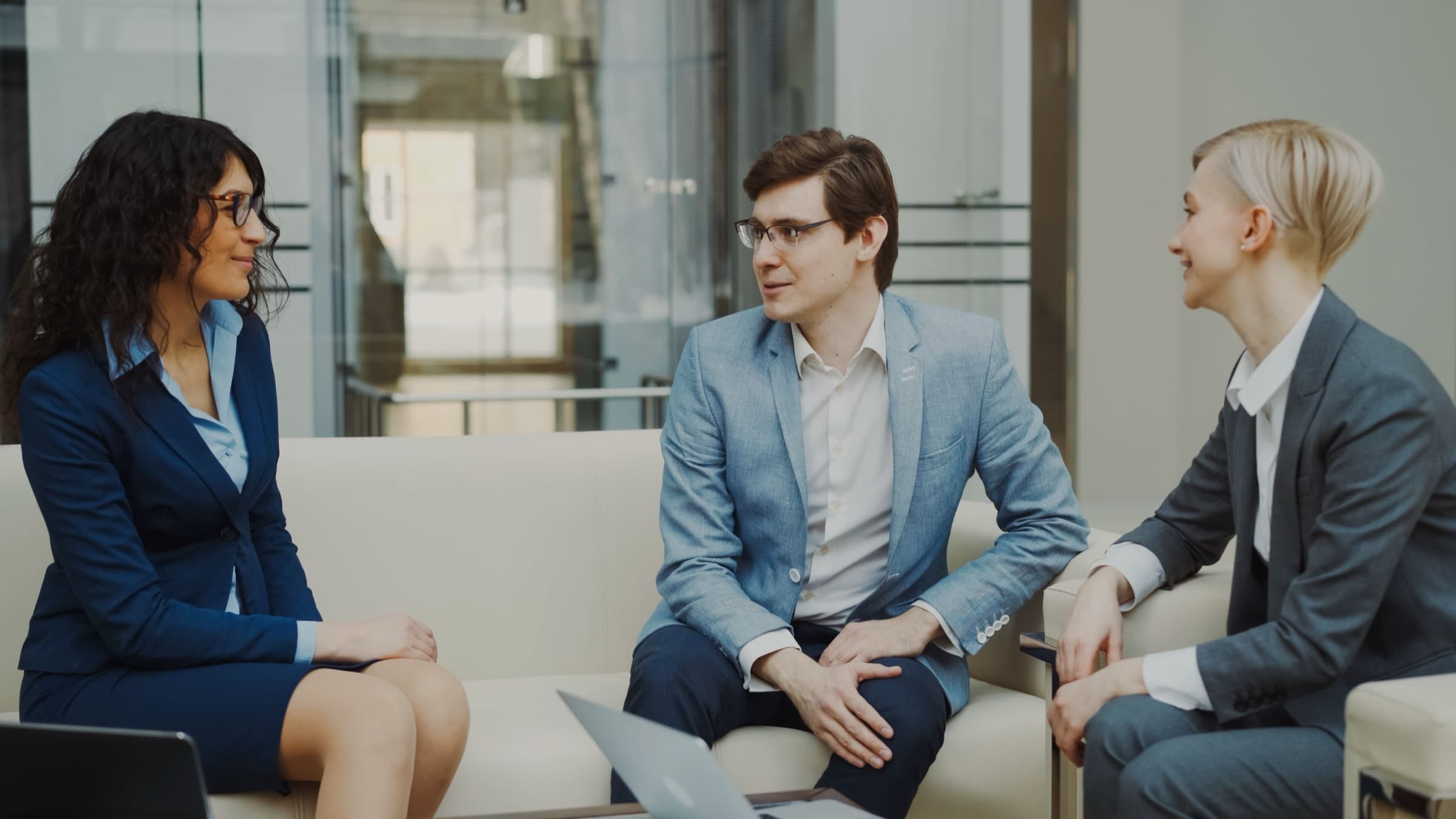 Executive search consultants in a client meeting